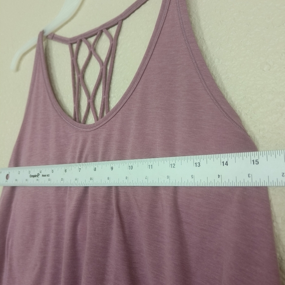 LULULEMON love knot Sleeveless T-shirt with Cross Open Back Women's Pink size 6 - Picture 7 of 14